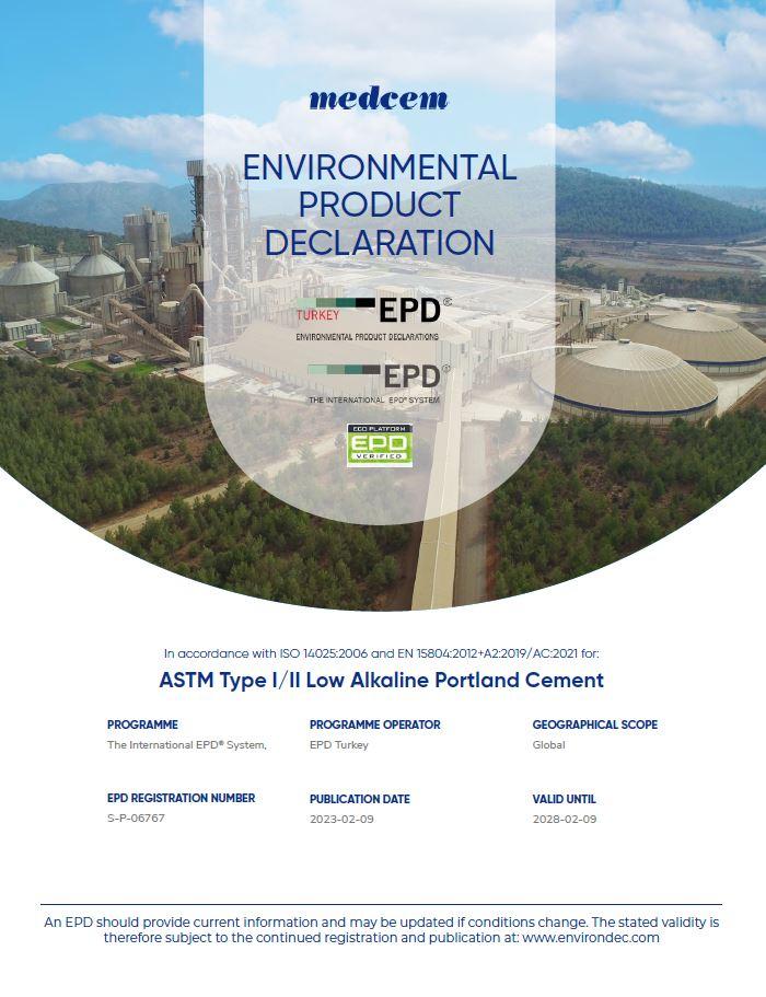 ASTM Type I/II Low Alkaline Portland Çimento