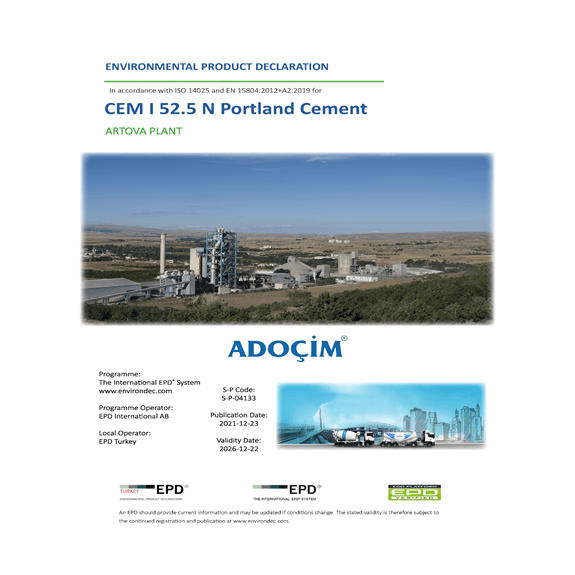 CEM I 52.5 N Portland Çimento