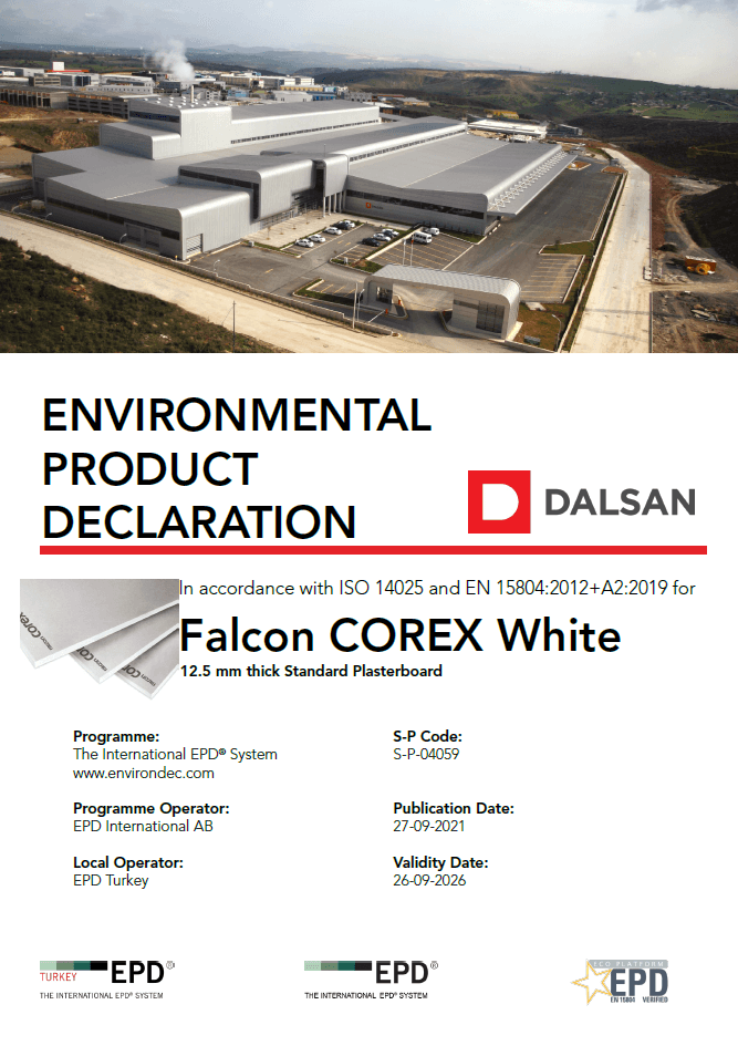 Falcon COREX Beyaz 12,5 mm Alçı Levha
