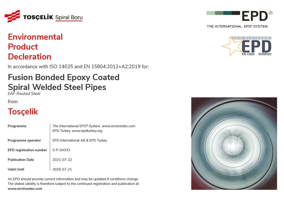 Fusion Bonded Epoxy Coated Spiral Welded Steel Pipes