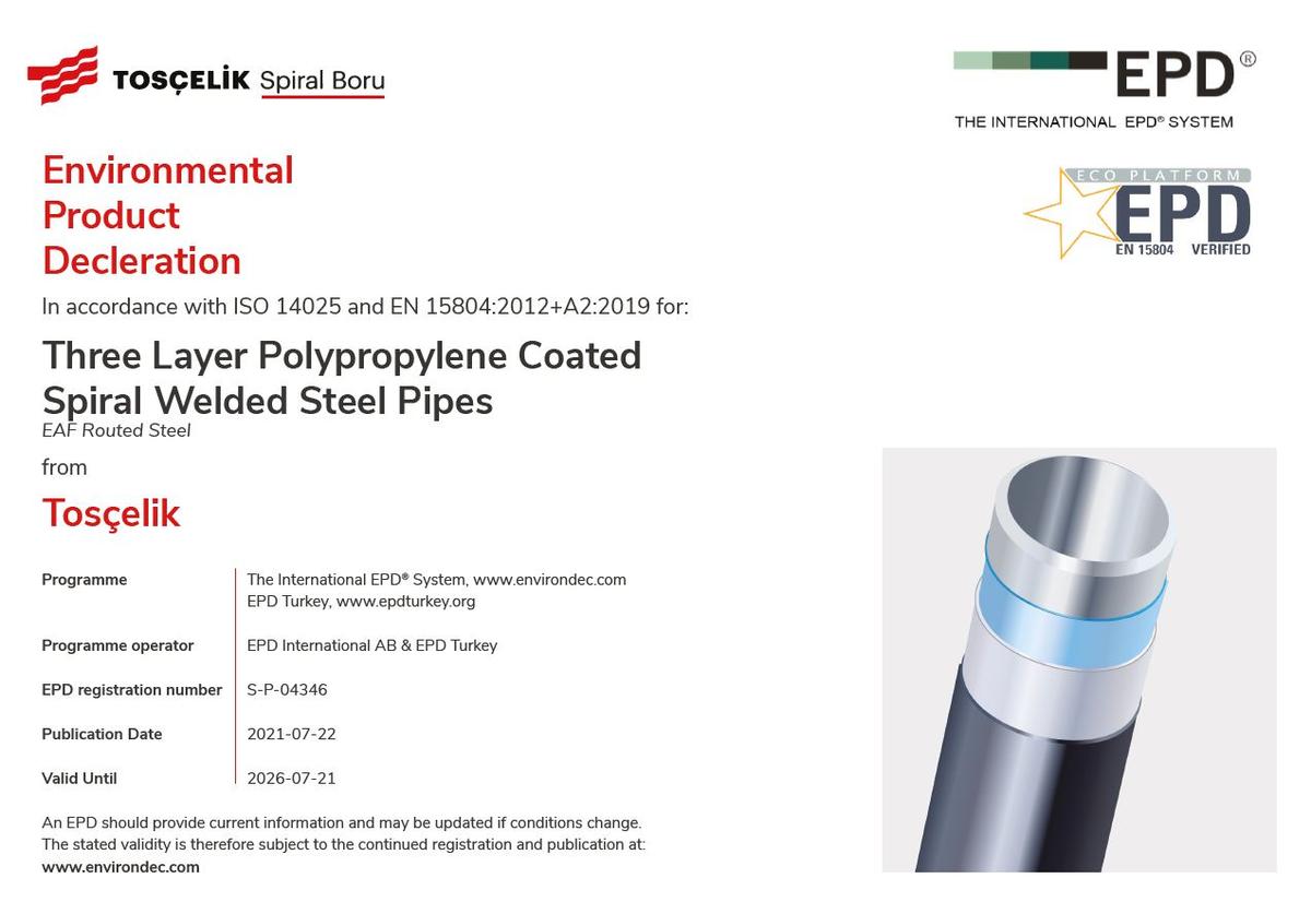 Three Layer Polypropylene Coated Spiral Welded Steel Pipes