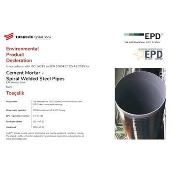 Cement Mortar - Spiral Welded Steel Pipes