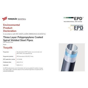 Three Layer Polypropylene Coated Spiral Welded Steel Pipes