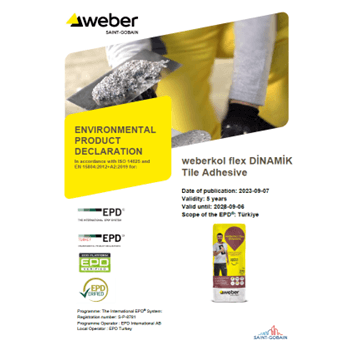 weberkol flex DİNAMİK Tile Adhesive