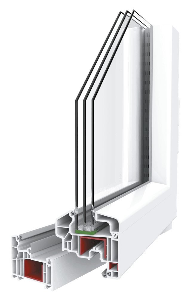 White PVC Profiles for Windows and Doors