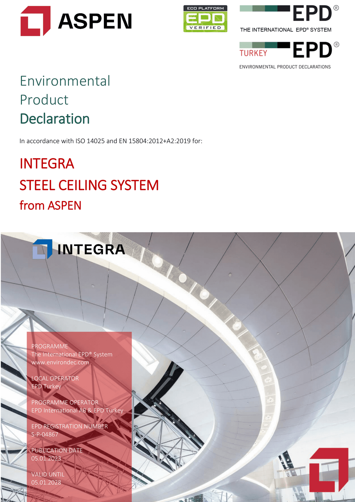 INTEGRA STEEL CEILING SYSTEM