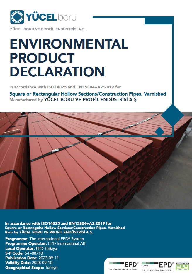 Square or Rectangular Hollow Sections/Construction Pipes, Varnished