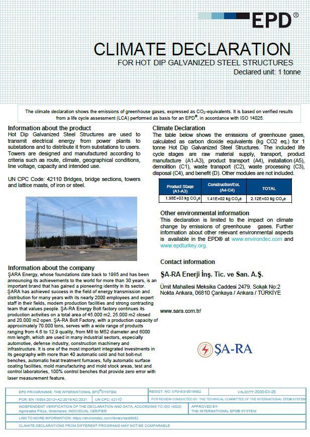 HOT DIP GALVANIZED STEEL STRUCTURES