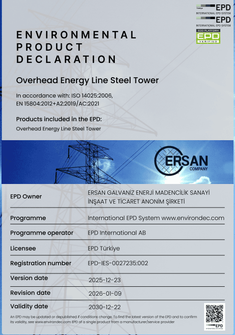 Ersan Galvaniz Enerji Madencilik Sanayi İnşaat ve Ticaret A.Ş.