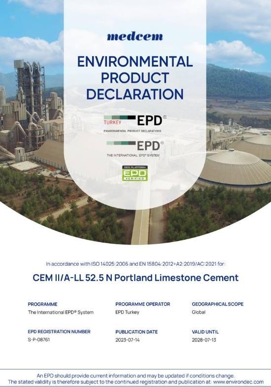 CEM II/A-LL 52.5 N Portland Limestone Cement