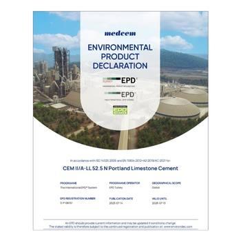 CEM II/A-LL 52.5 N Portland Limestone Cement