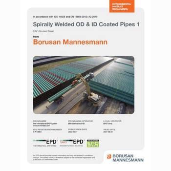 Spirally Welded OD & ID Coated Pipes 1