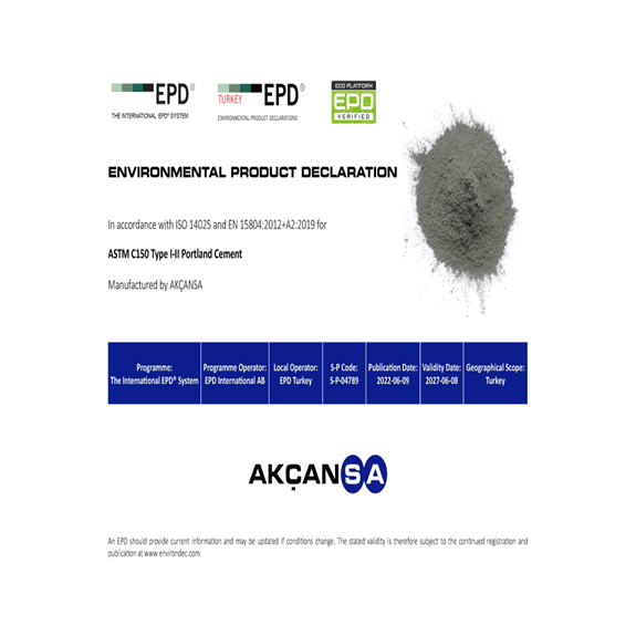 ASTM C150 Tip I-II Portland Çimentosu