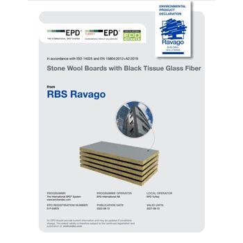 Stone Wool Boards with Black Tissue Glass Fiber