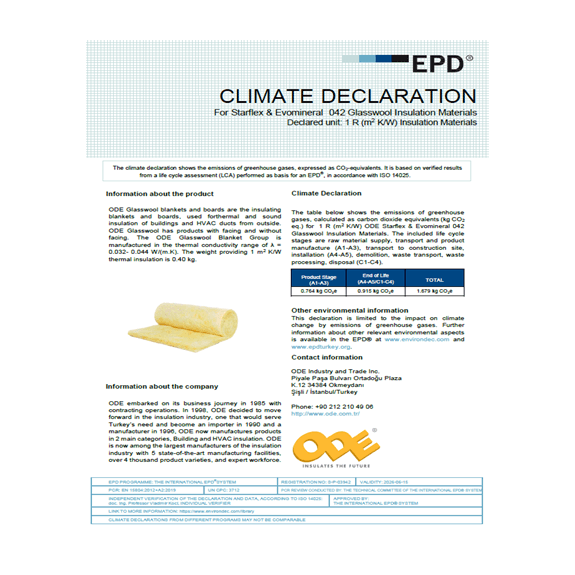 Starflex & Evomineral 042 Cam Yünü Yalıtım Malzemeleri