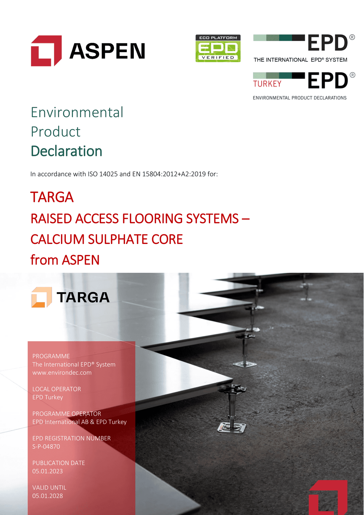 RAISED ACCESS FLOORING SYSTEMS – CALCIUM SULPHATE CORE