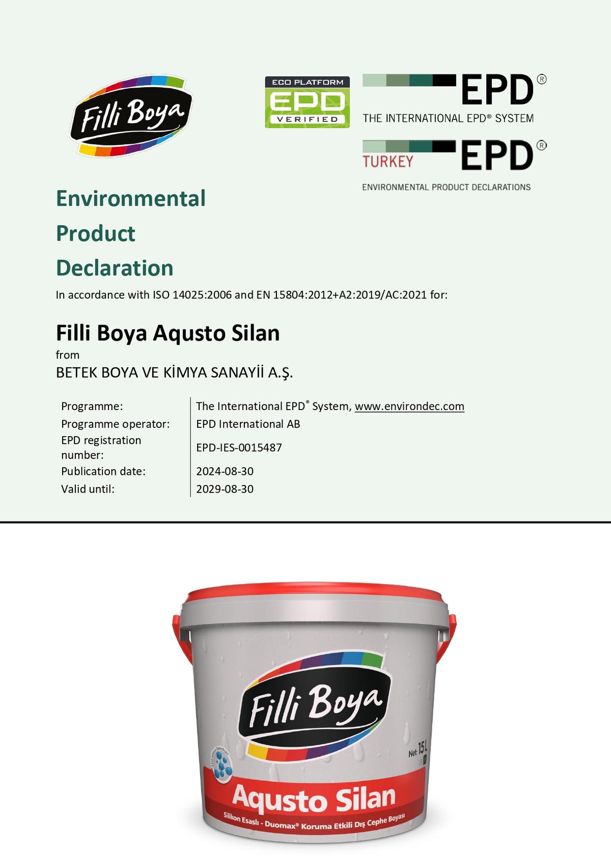 Filli Boya Aqusto Silan