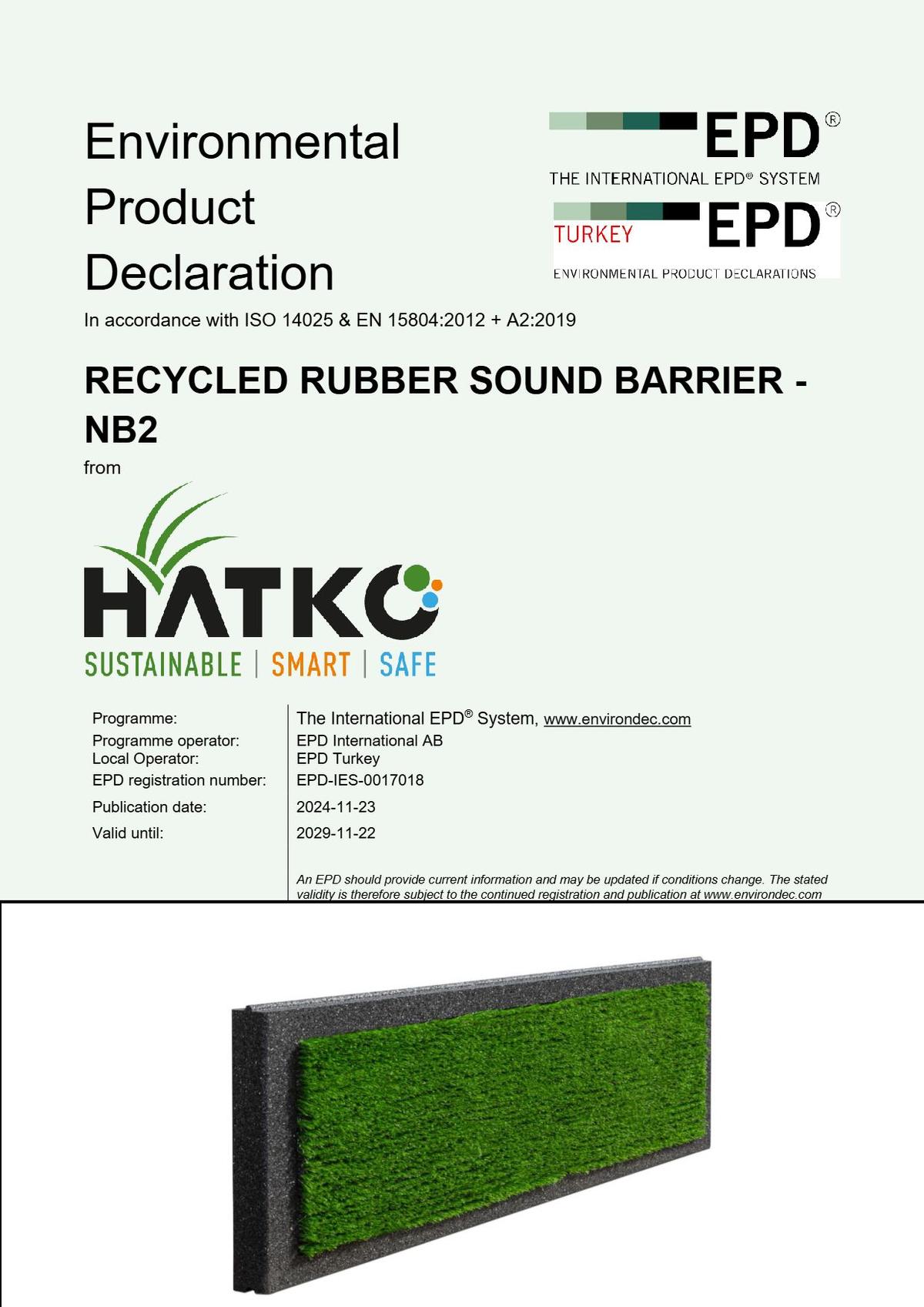 RECYCLED RUBBER SOUND BARRIER - NB2