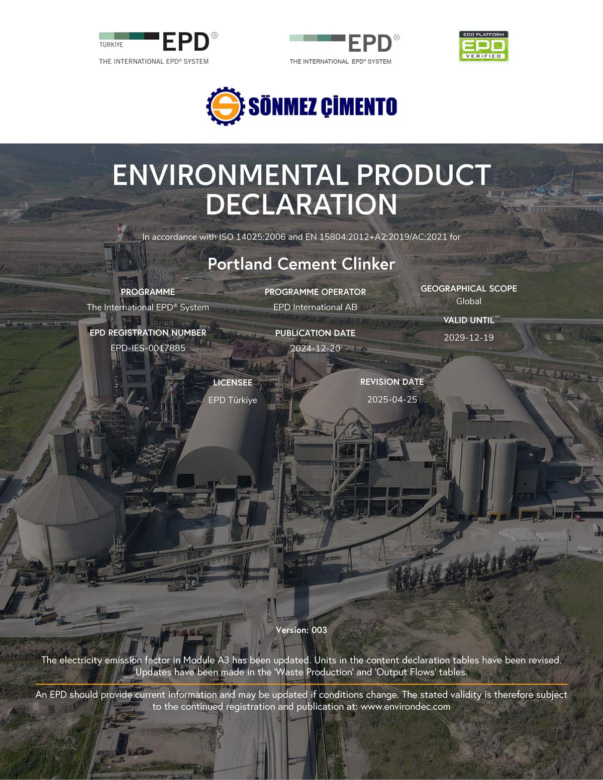 Portland Cement Clinker