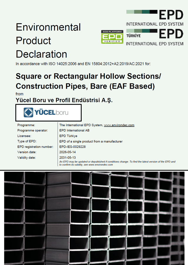 Square or Rectangular Hollow Sections/ Construction Pipes, Bare (EAF Based)