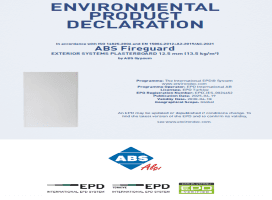 ABS Fireguard EXTERIOR SYSTEMS PLASTERBOARD 12.5 mm (13.5 kg/m2)